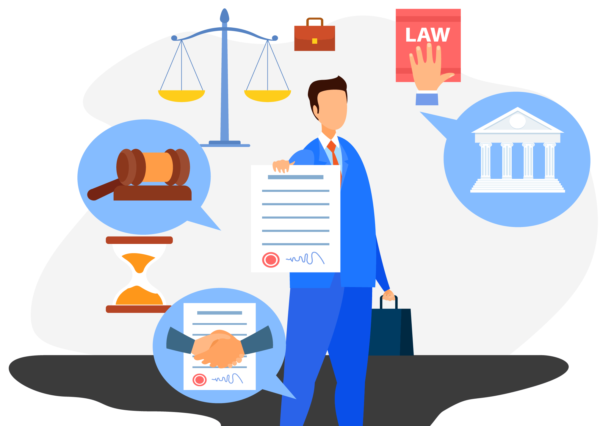 Trial Law Attorney Graphic