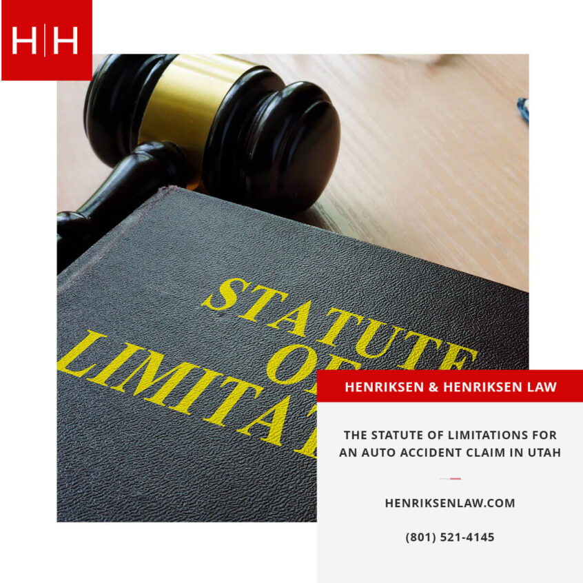 statute of limitations for auto accident in utah