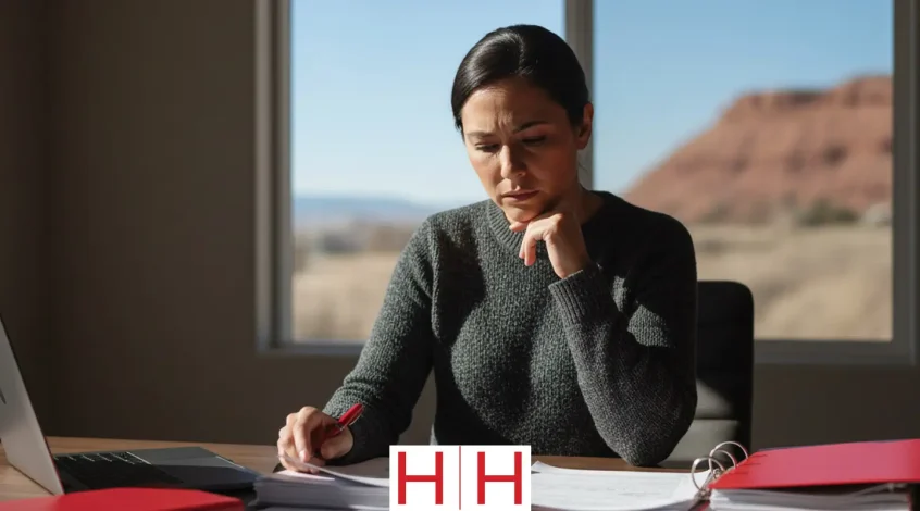 woman going over alimony