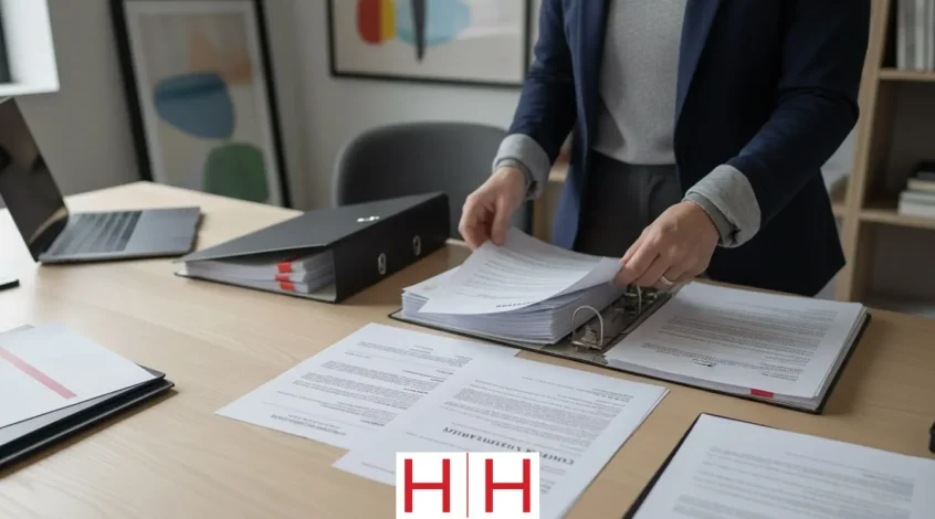 lawyer going over paperwork