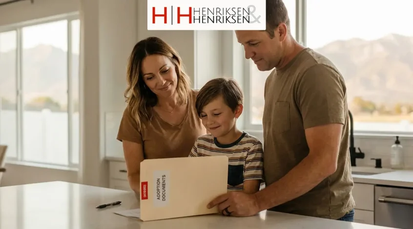 parents with adoption papers in utah