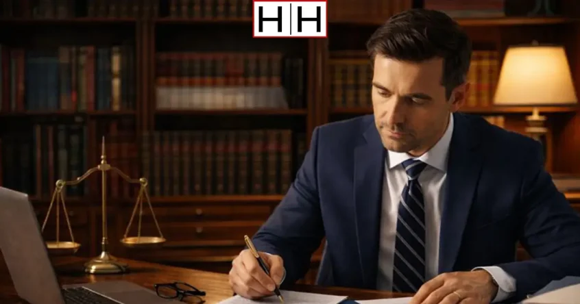 lawyer doing paperwork