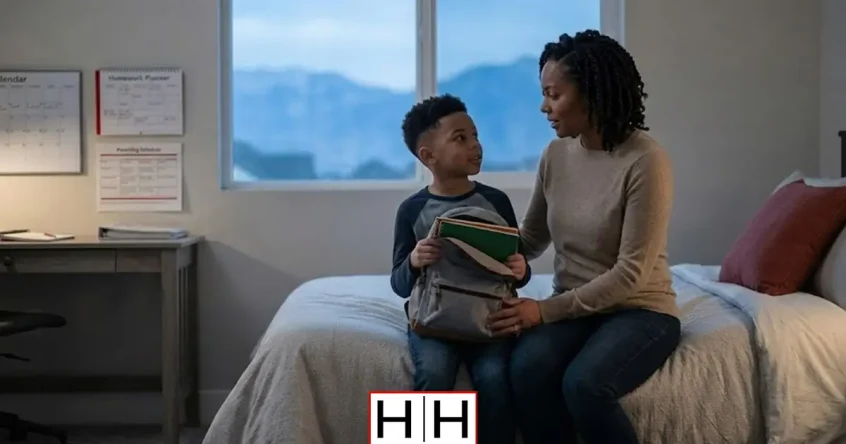 parent talking to their child